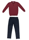 Monna Rosa Polo Yaka Takım Bordo