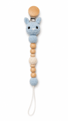 Yino Amigurumi Tavşan Ahşap Emzik Askısı Pembe