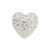 Yino Glitter Kalp Toka Beyaz