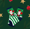 Yino Noel Baba Desen Havlu Çorap Yeşil