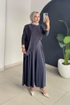 Asi̇metri̇k Pantolonlu Takım | Antrasi̇t