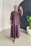 Asi̇metri̇k Pantolonlu Takım | Gül Kurusu