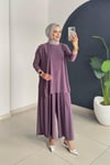 Asi̇metri̇k Pantolonlu Takım | Gül Kurusu