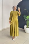 Asi̇metri̇k Pantolonlu Takım | Yağ Yeşi̇li̇