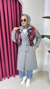 Astarlı Kaşe Kaban | Gri