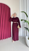 Bel Bağlamalı Oysh Elbise | Bordo
