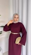 Bel Bağlamalı Oysh Elbise | Bordo
