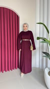 Bel Bağlamalı Oysh Elbise | Bordo