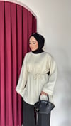 Bel Bağlamalı Oysh Tunik | Bej