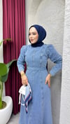 Denim Elbise | Açık Kot