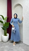 Denim Elbise | Açık Kot