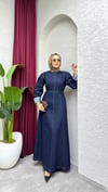 Denim Elbise | Koyu Kot