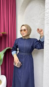 Denim Elbise | Koyu Kot