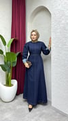 Denim Elbise | Koyu Kot