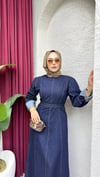 Denim Elbise | Koyu Kot