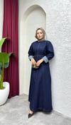 Denim Elbise | Koyu Kot