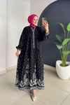 Desenli Elbise | Siyah & Beyaz