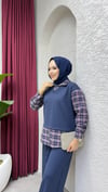 Ekose Gömlek Detaylı Takım | Lacivert