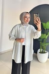 Keten Gömlek Tuni̇k | Beyaz