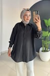 Keten Gömlek Tuni̇k | Si̇yah