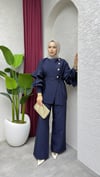 Kolu Fırfırlı Takım | Lacivert