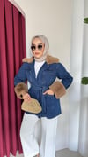 Kürk Detaylı Kot Ceket | Denim