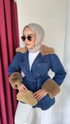 Kürk Detaylı Kot Ceket | Denim