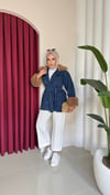 Kürk Detaylı Kot Ceket | Denim