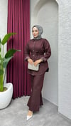 Luna Denim Takım | Bordo