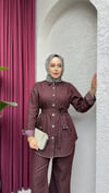 Luna Denim Takım | Bordo