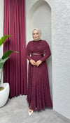 Nora Dantel Elbise | Bordo