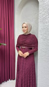 Nora Dantel Elbise | Bordo