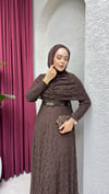 Nora Dantel Elbise | Kahve