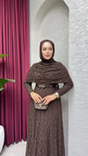Nora Dantel Elbise | Kahve