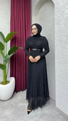 Nora Dantel Elbise | Siyah