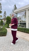 Piliseli İçlik Detaylı Oysh Takım | Bordo