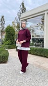 Piliseli İçlik Detaylı Oysh Takım | Bordo