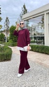 Piliseli İçlik Detaylı Oysh Takım | Bordo