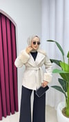 Premium Kürk Detaylı Kaban-Ceket | Bej