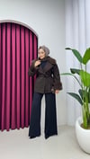 Premium Kürk Detaylı Kaban-Ceket | Kahverengi