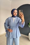 Taşlı Ki̇monolu Takım | Mavi̇