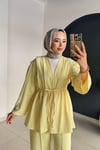 Taşlı Ki̇monolu Takım | Sarı
