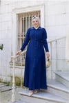 Yakası Taşlı Elbise | Saks