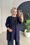Yanları Cepli Takım | Lacivert