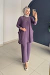 Yanları Cepli Takım | Lila