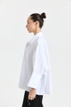 Beyaz Oversize Poplin Gömlek
