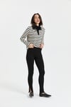 Siyah Fermuar Detaylı Tayt Leggings