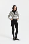 Siyah Fermuar Detaylı Tayt Leggings