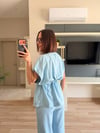 Açık Mavi Tensel Denim Takım