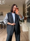 Antrasit Tasarım Blazer - Palazzo Takım